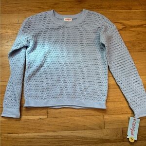NWT Cat & Jack Sky Blue Kids Crew Neck Sweater Sz L 10/12 kids